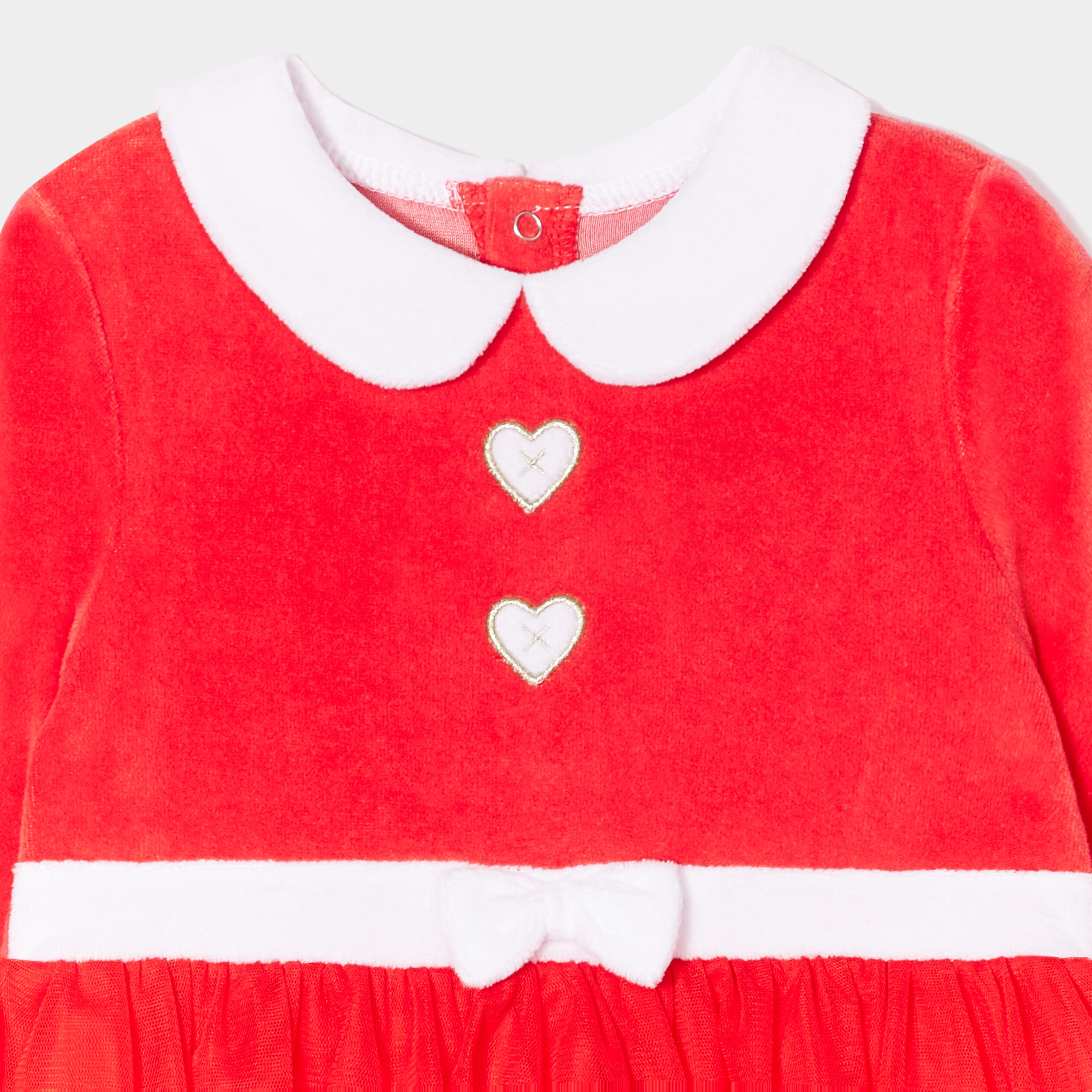 Dors-bien manches longues boutonné rouge bébé | La Halle