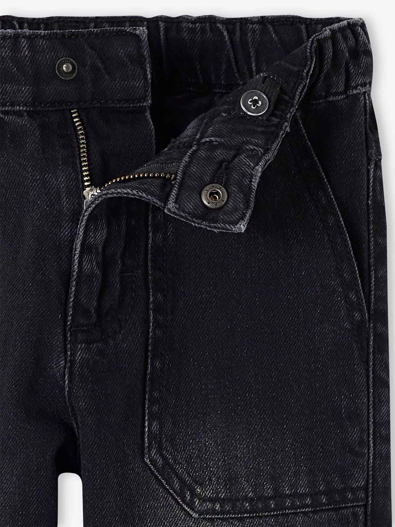 Jean large charpentier garçon denim black