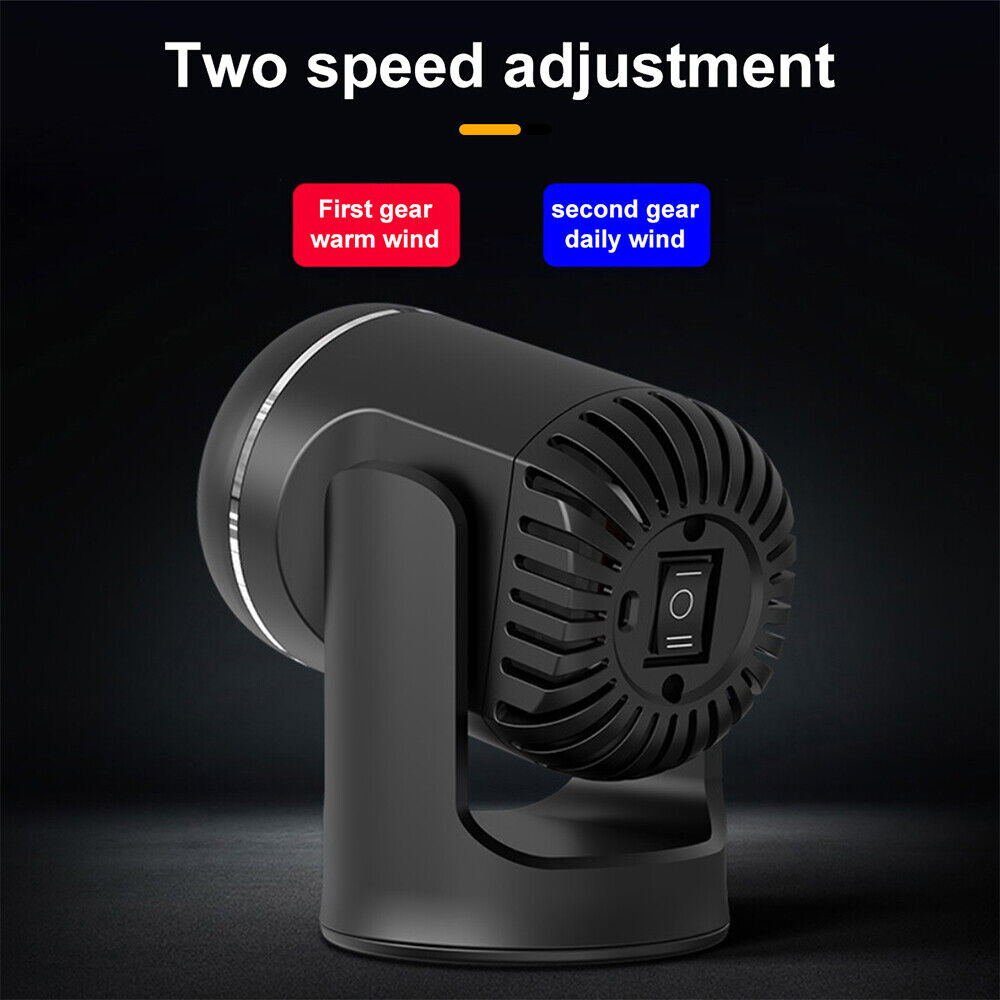 meeteu Heizlüfter 12V 200W Auto Heizung Luftheizung Defroster, 2 in 1 KFZ Truck Heizlüfter, Tragbare, 360° drehbar
