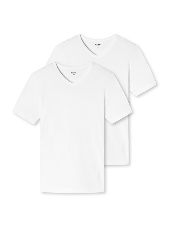 UNCOVER BY SCHIESSER Unterhemd / Shirt Kurzarm Basic in Weiß günstig kaufen
