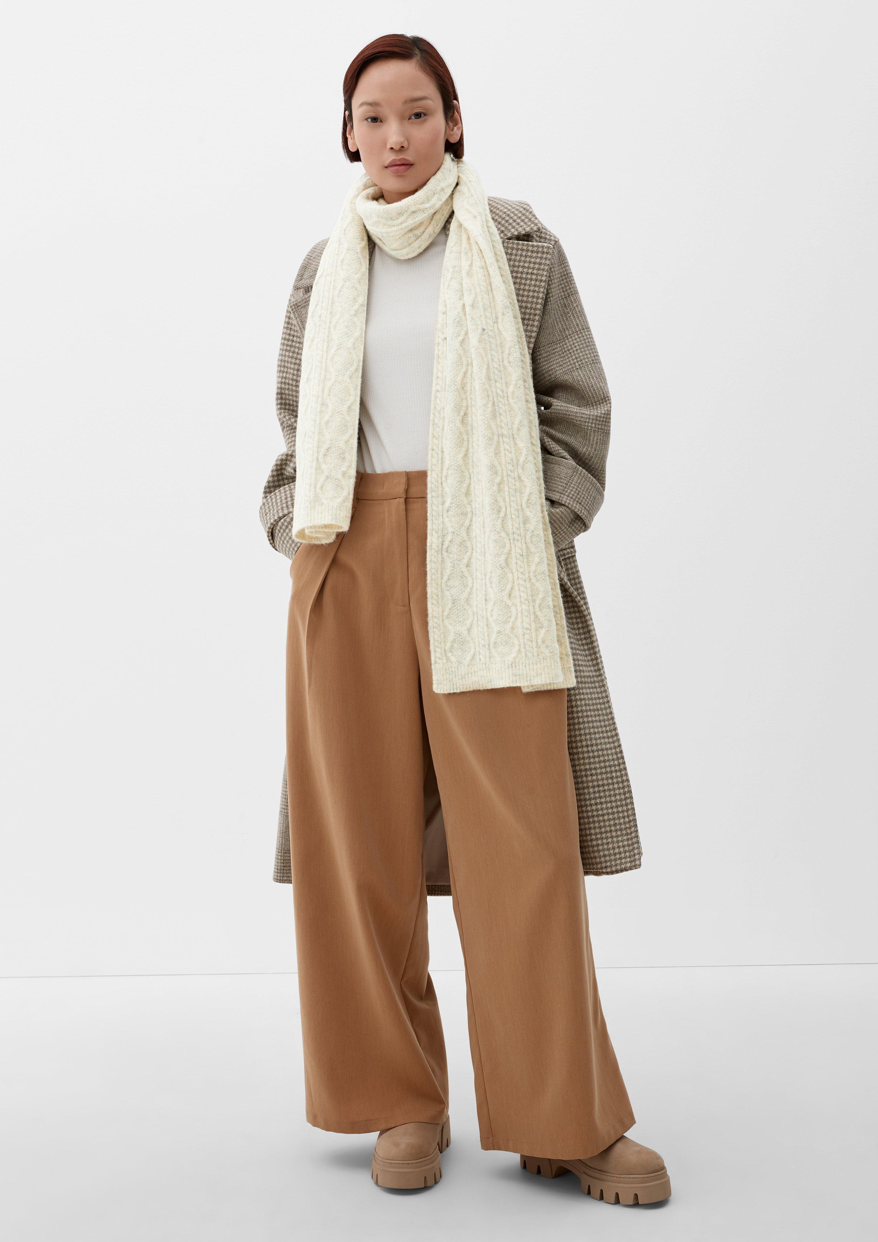 Melange-Schal mit Strickmuster  2122376-02W0