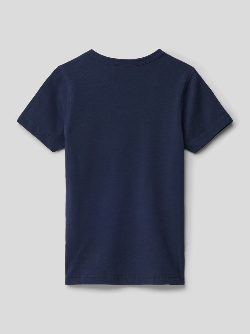 T-Shirt mit Stretch-Anteil in marineblau