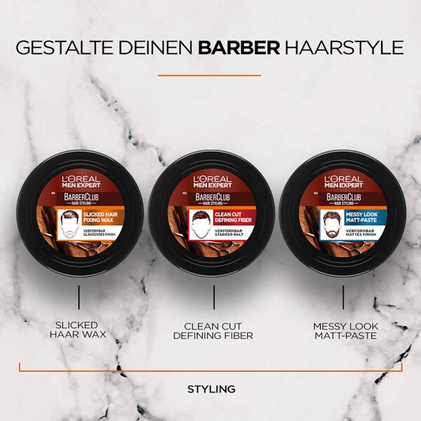 L'Oréal Paris Men Expert Barber Club Slicked Hair Fixing Wax Haarwachs