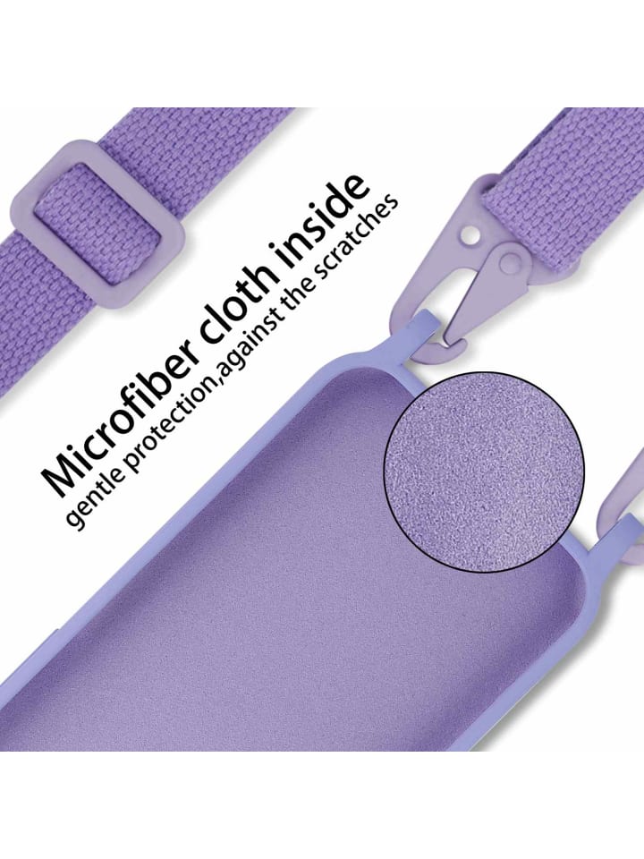 cadorabo Handykette für Apple iPhone 12 / 12 PRO Hülle in LIQUID HELL LILA günstig kaufen onesize