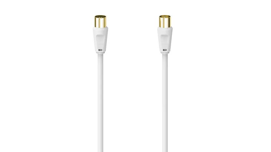 Hama Antennen-Kabel, Koax-Stecker - Koax-Kupplung, vergoldet, 10,0 m, 100 dB