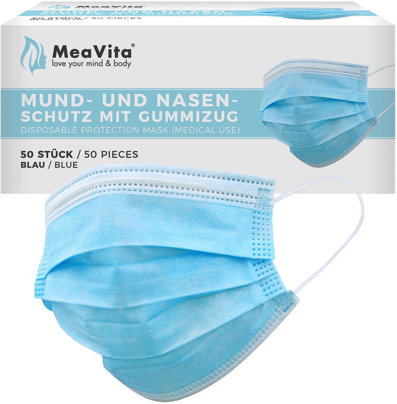 Medizinischer Mund-Nasen-Schutz, Packung, 50-St.