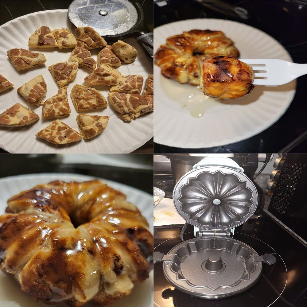 MOUTEN Sandwichmaker Kürbiskuchen-Maker, Kinder-Frühstücksmaschine, Mini-Backmaschine