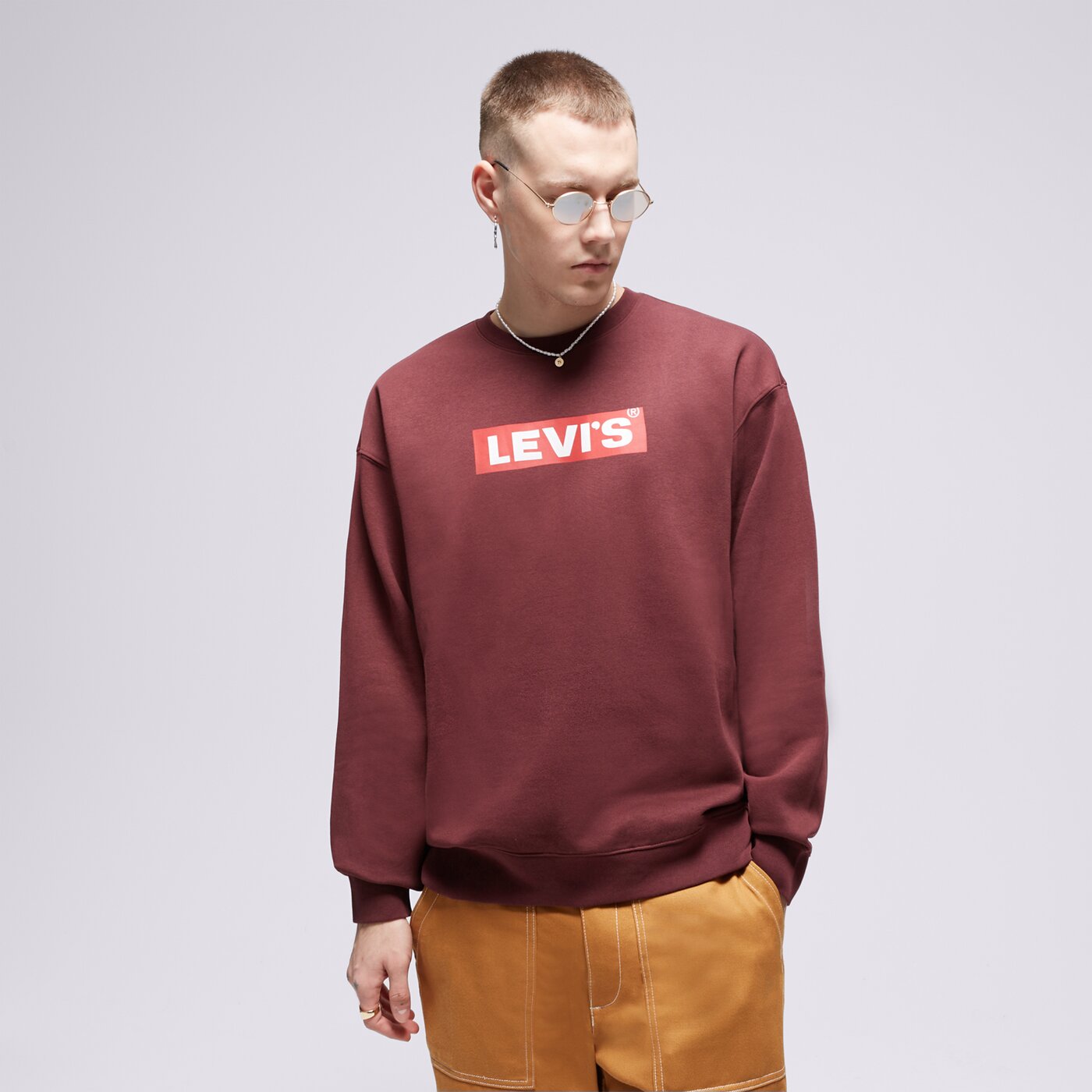 LEVI'S SWEATSHIRT RELAXD GRAPHIC CREW Dunkelrot