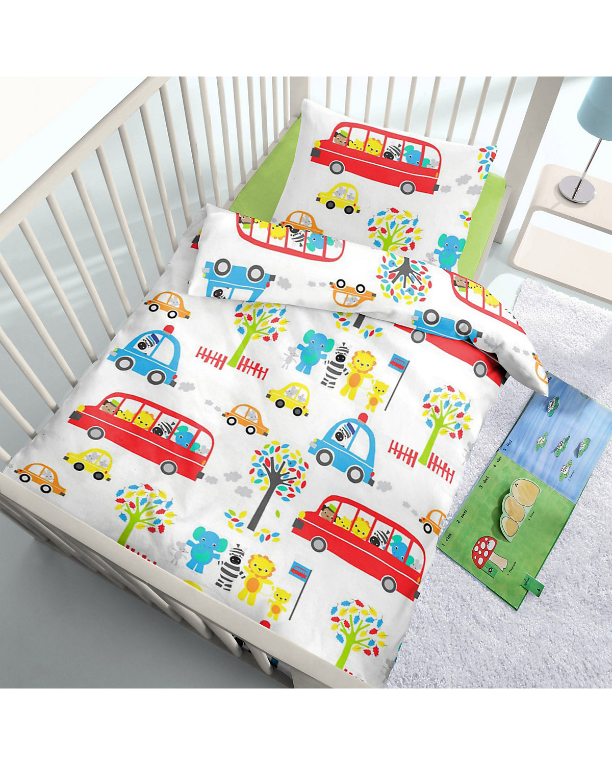 Kinderbettwäsche Bus, Renforcé, 100 x 135 cm