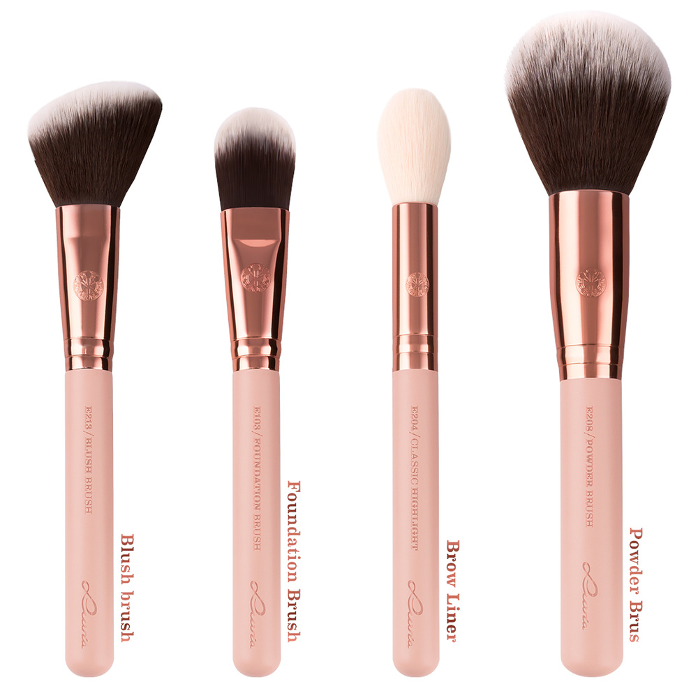 luvia Essential Brushes - Rose Golden Vintage Coffret de Pinceaux Visage et Yeux