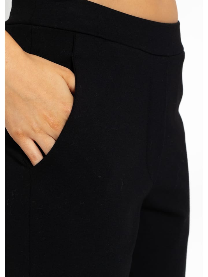 SASSYCLASSY Jersey Chinos in Schwarz günstig kaufen