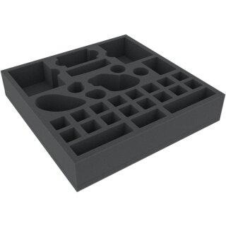 Feldherr 285 mm x 285 mm x 55 mm Schaumstoffeinlage mit 30 Fächern für Brettspiele