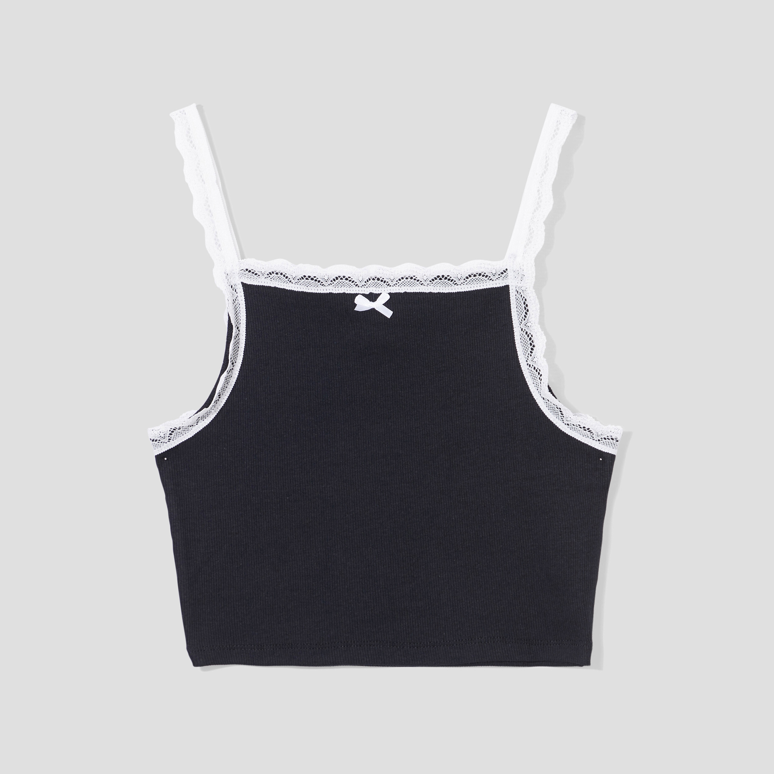Haut de pyjama débardeur cropped noir femme | La Halle