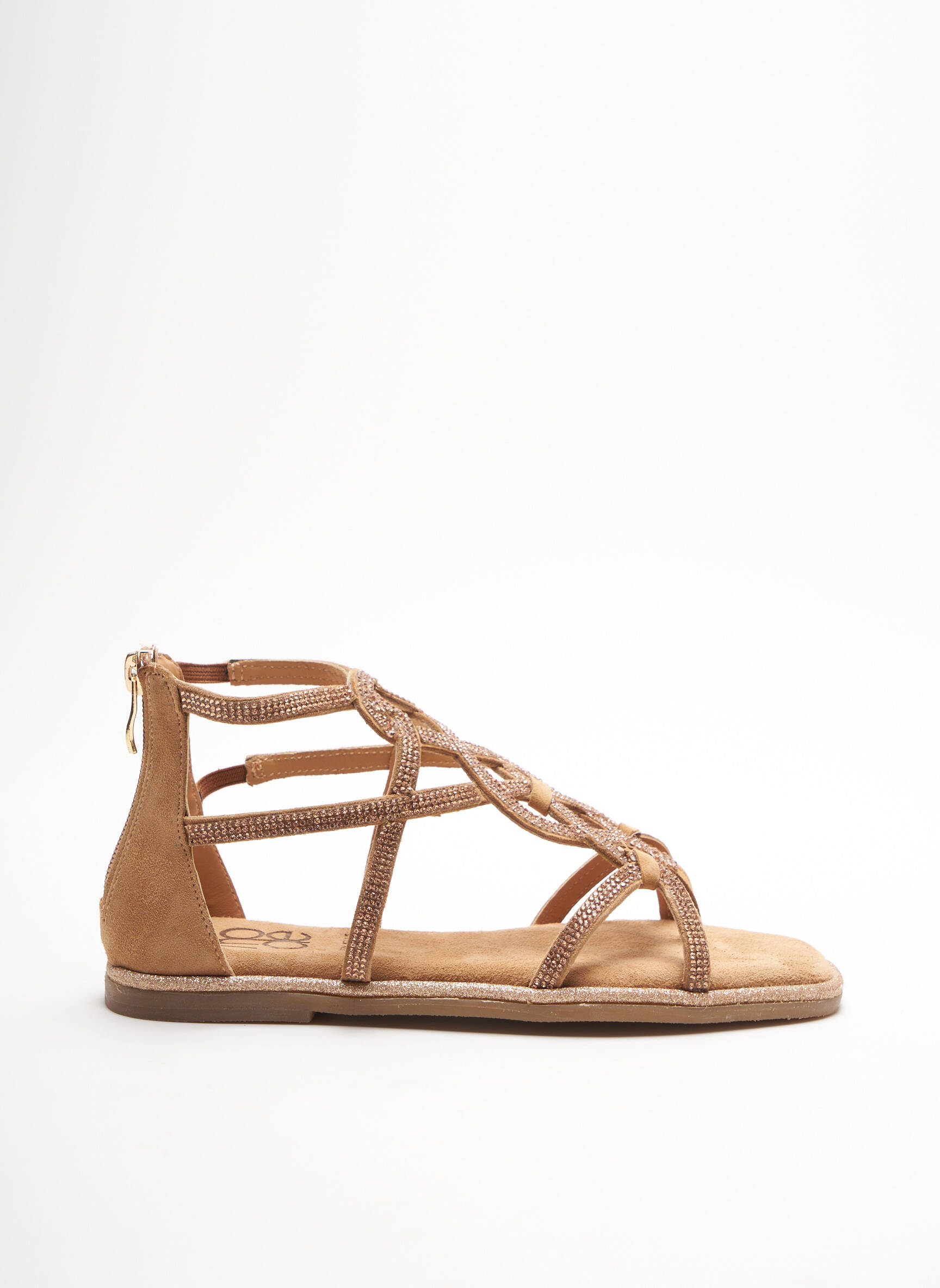 Studio Mode Sandales Nu Pieds Femme couleur beige