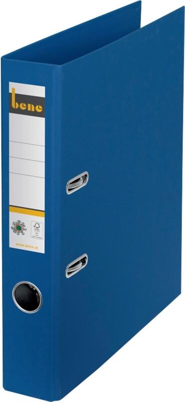 Bene No.1 Ordner DIN A4 52 mm Blau 2 Ringe 301600 BL Pappkarton Glatt Hochformat