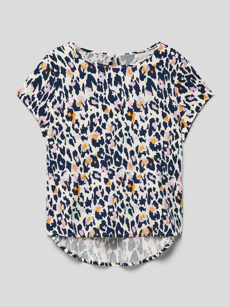 T-Shirt aus Viskose mit Animal-Print Modell 'SCARLETT' in offwhite