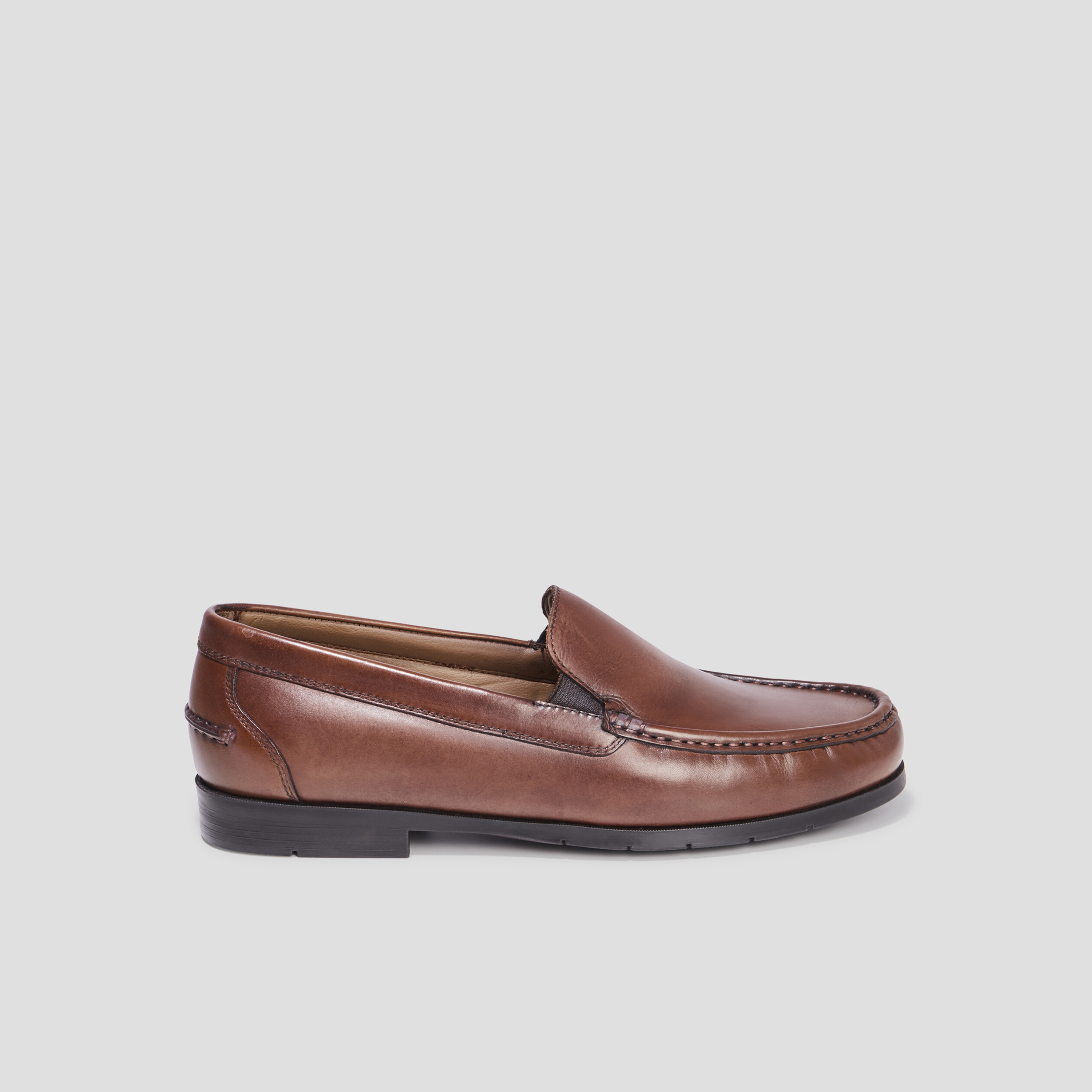 Mocassins en cuir Walking Merve marron homme | La Halle
