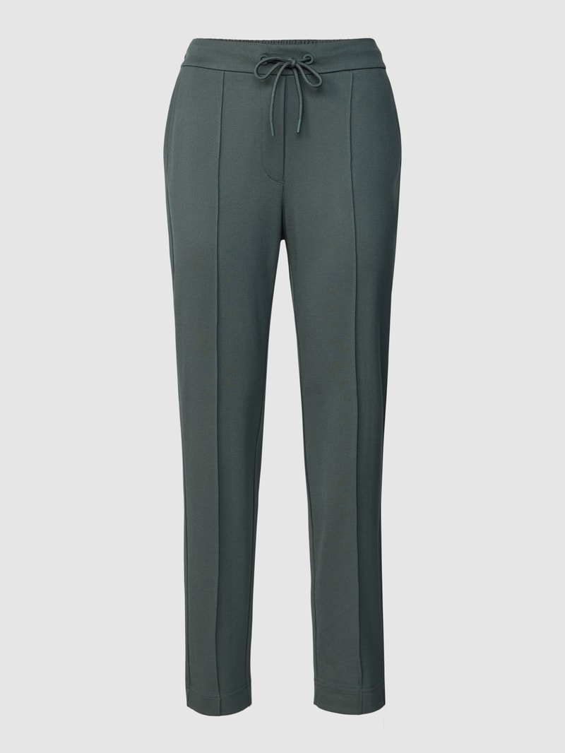 Sweatpants mit Ziernähten in dunkelgrün