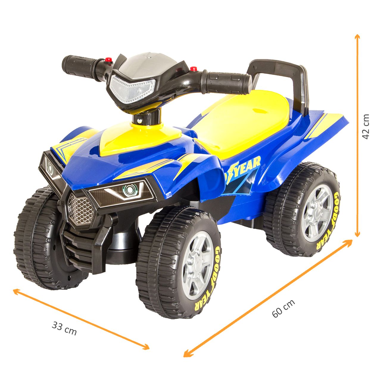 Lemodo GOOD YEAR Rutscherauto, Kinder-Quad, Rutschauto in blau