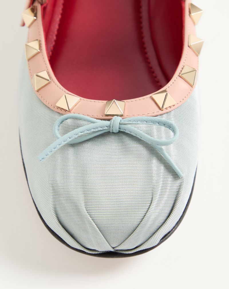 Mary-Jane Rockstud Ballerina i Moiré-stof 05 mm