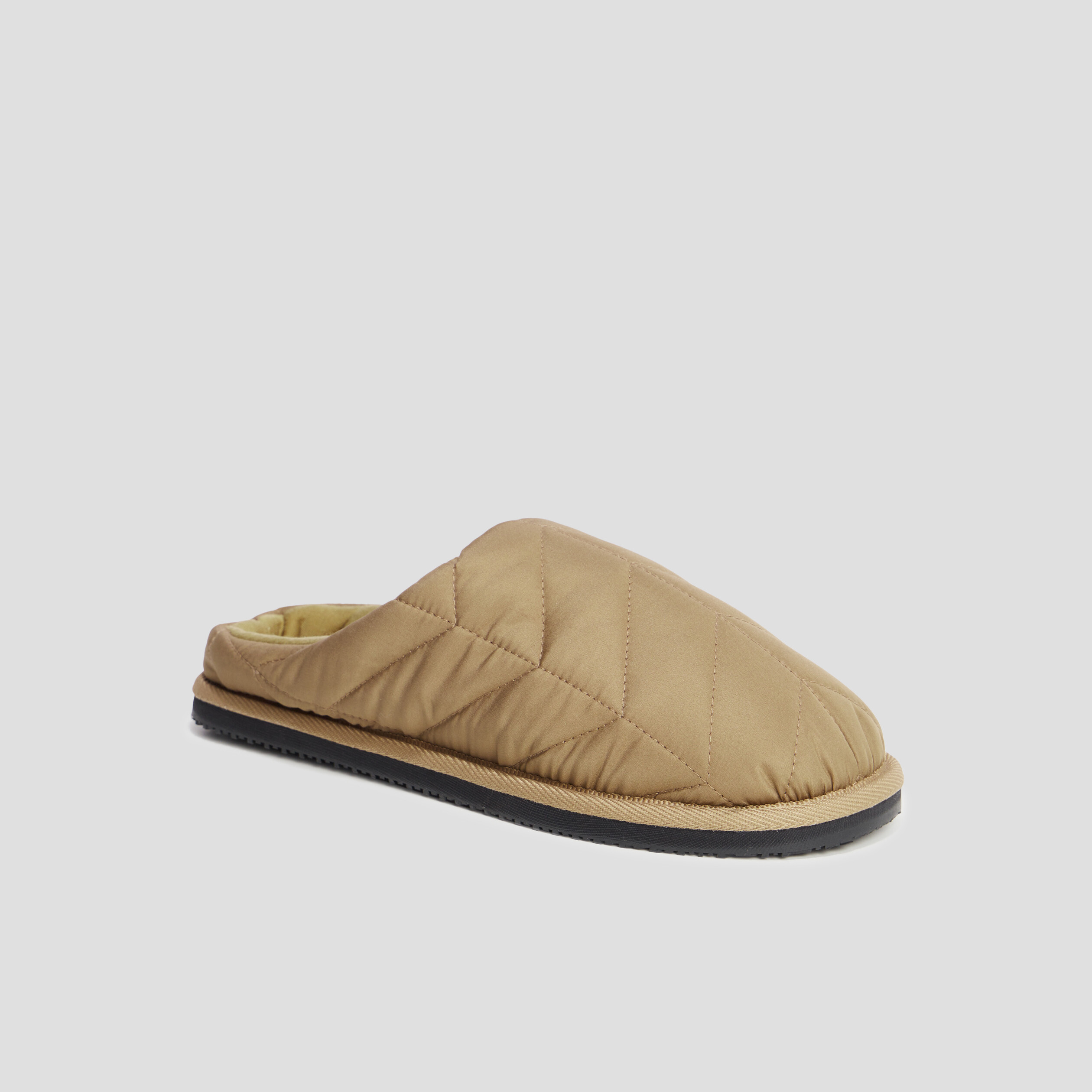 Chaussons mules matelassés vert kaki femme | La Halle