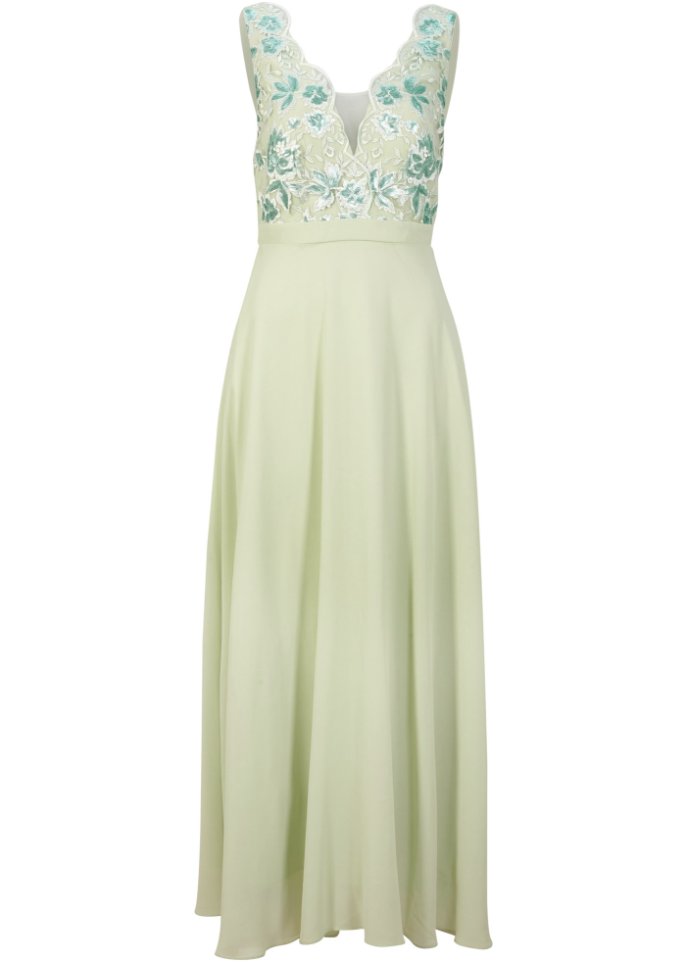 Chiffonkleid mit Pailettenstickerei