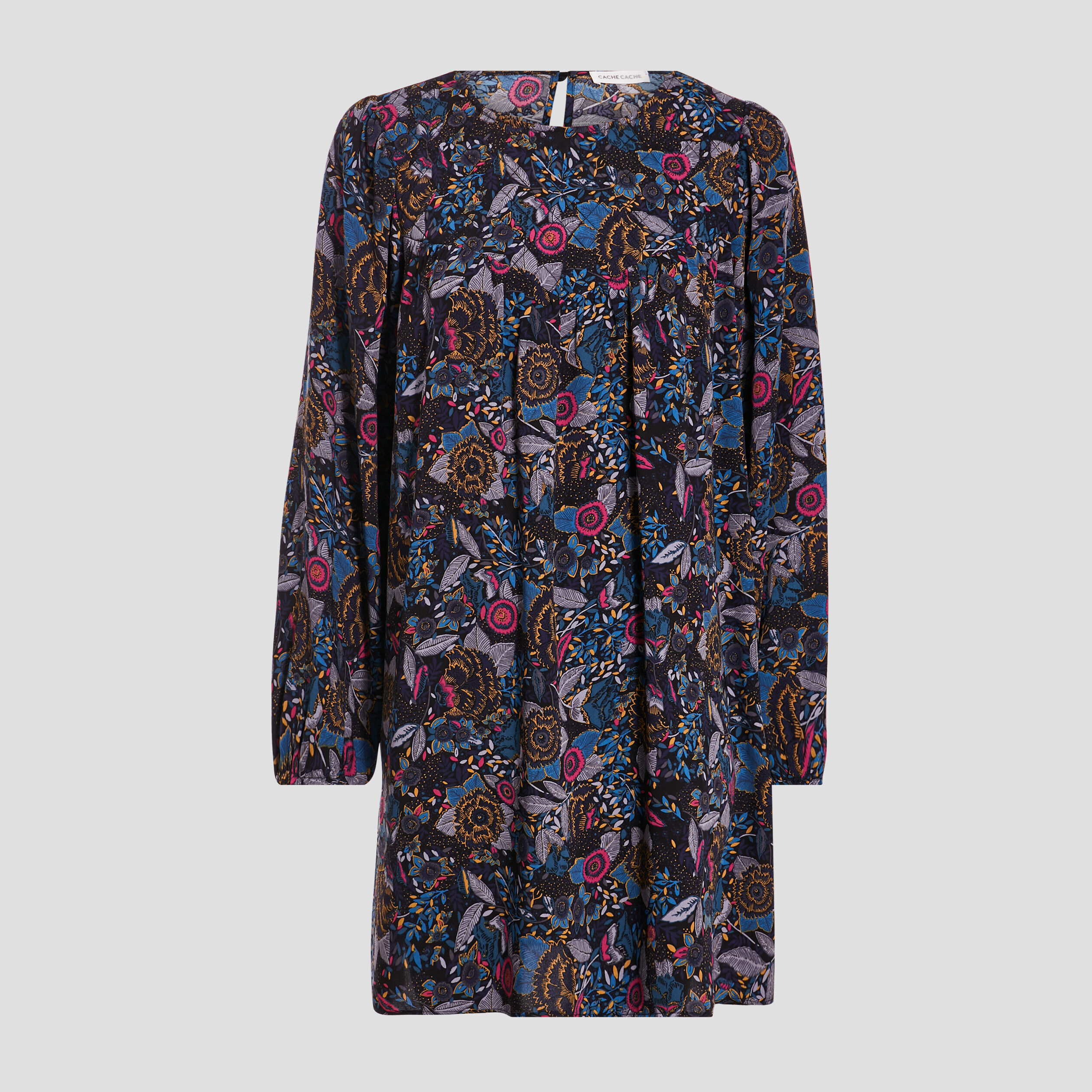 Robe droite manches longues noir femme | Cache Cache