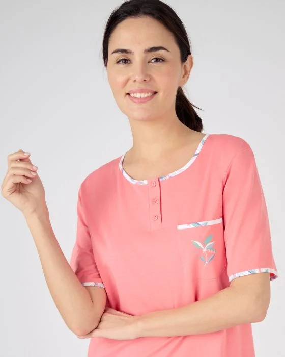 Lot de 2 chemises de nuit pur coton peigné