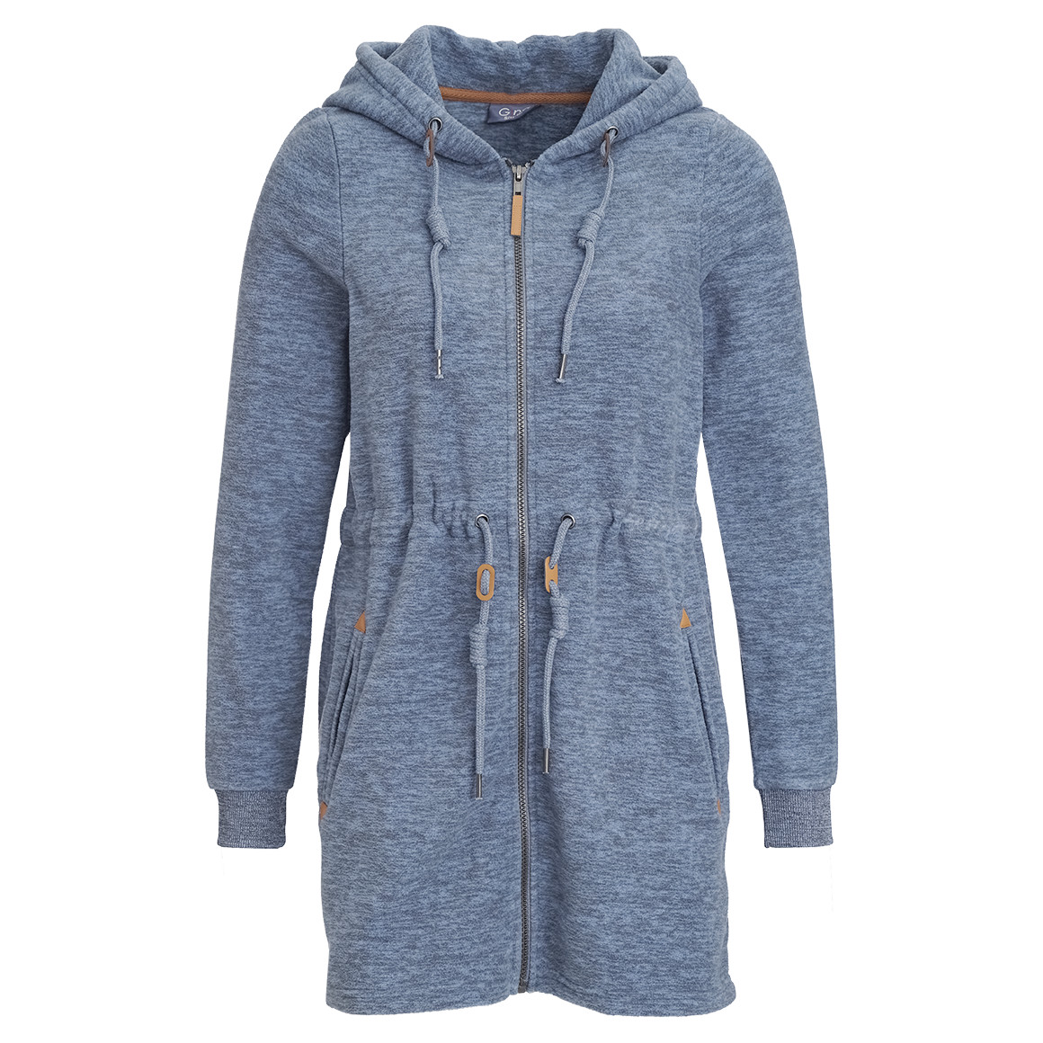 Damen Fleecejacke mit Kapuze