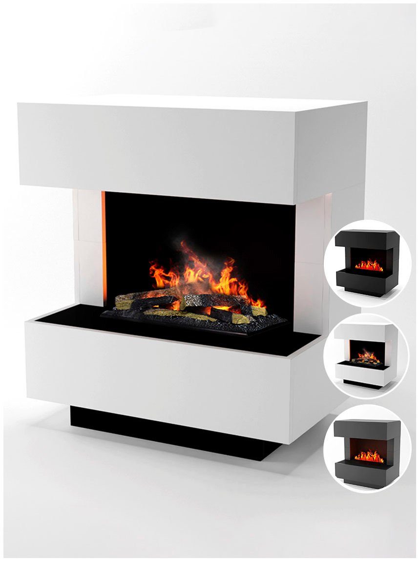 GLOW FIRE Elektrokamin Kleist, Wasserdampfkamin mit 3D Feuer mit integriertem Knistereffekt