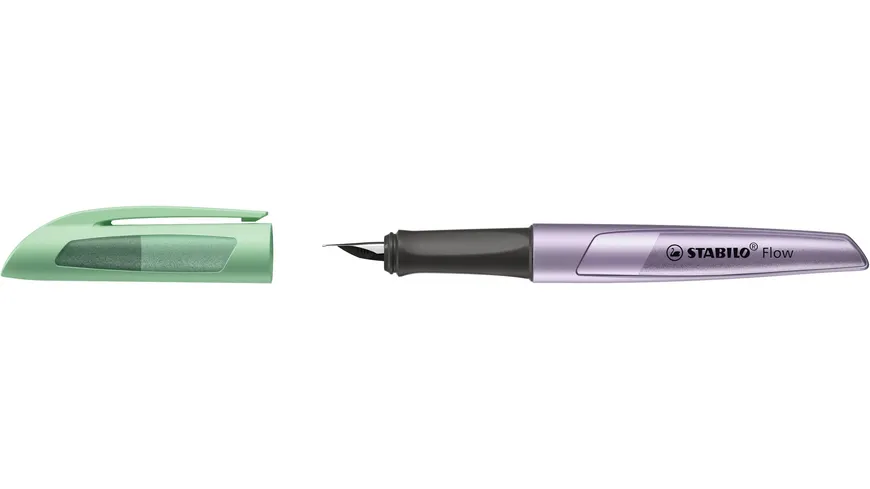 STABILO® Füller - STABILO Flow COSMETIC in metallic lila/grün - Einzelstift - inklusive Patrone