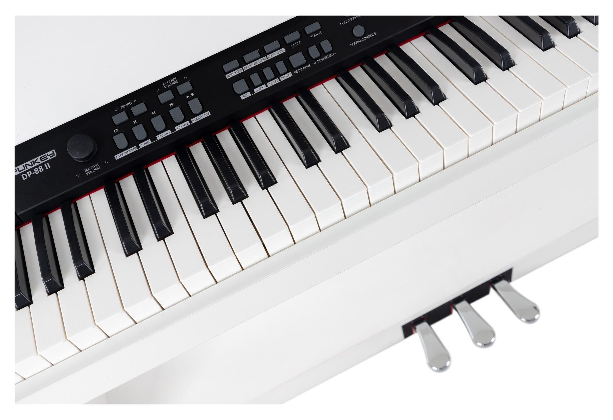 FunKey Digitalpiano DP-88 II E-Piano mit 88 anschlagsdynamische Tasten, umfangreiche Begleitautomatik und Keyboard Chord Akkordbegleitung