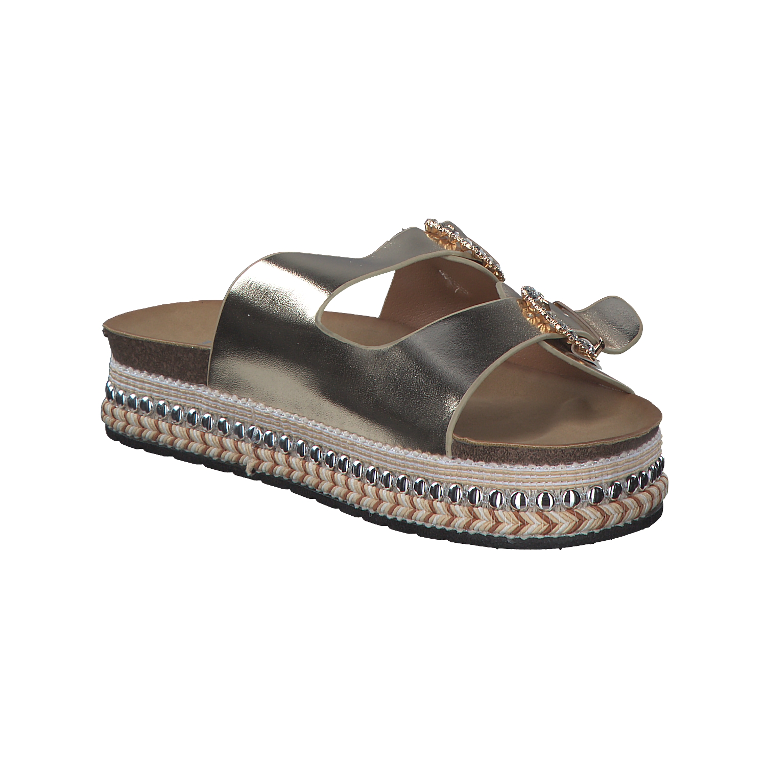 Palado Chag by Sila Sahin, Plateau-Pantoletten, Damen, Gold Metallic