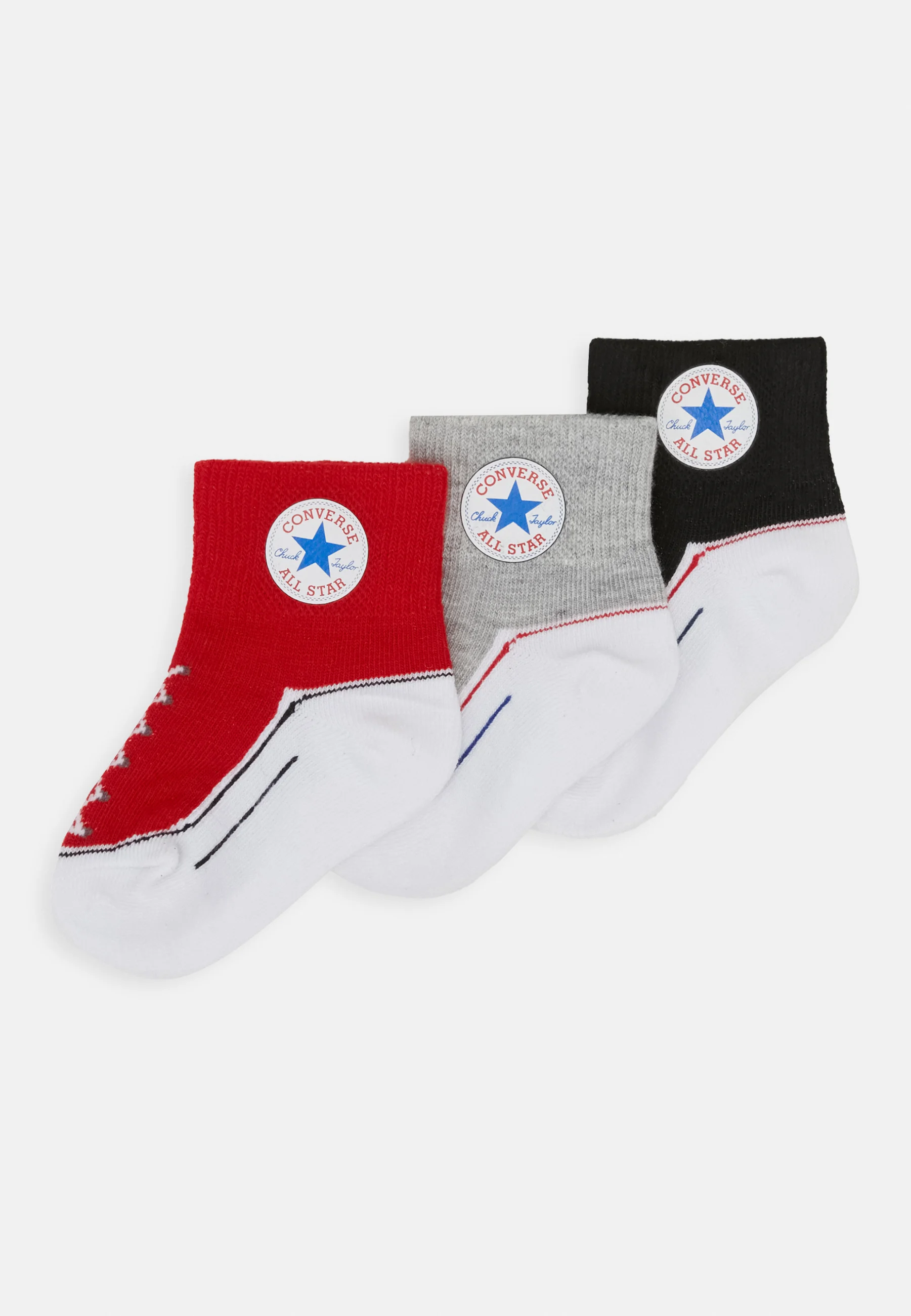 Converse CHUCK INFANT QUARTER PACK DE 3 UNISEX - Calcetines