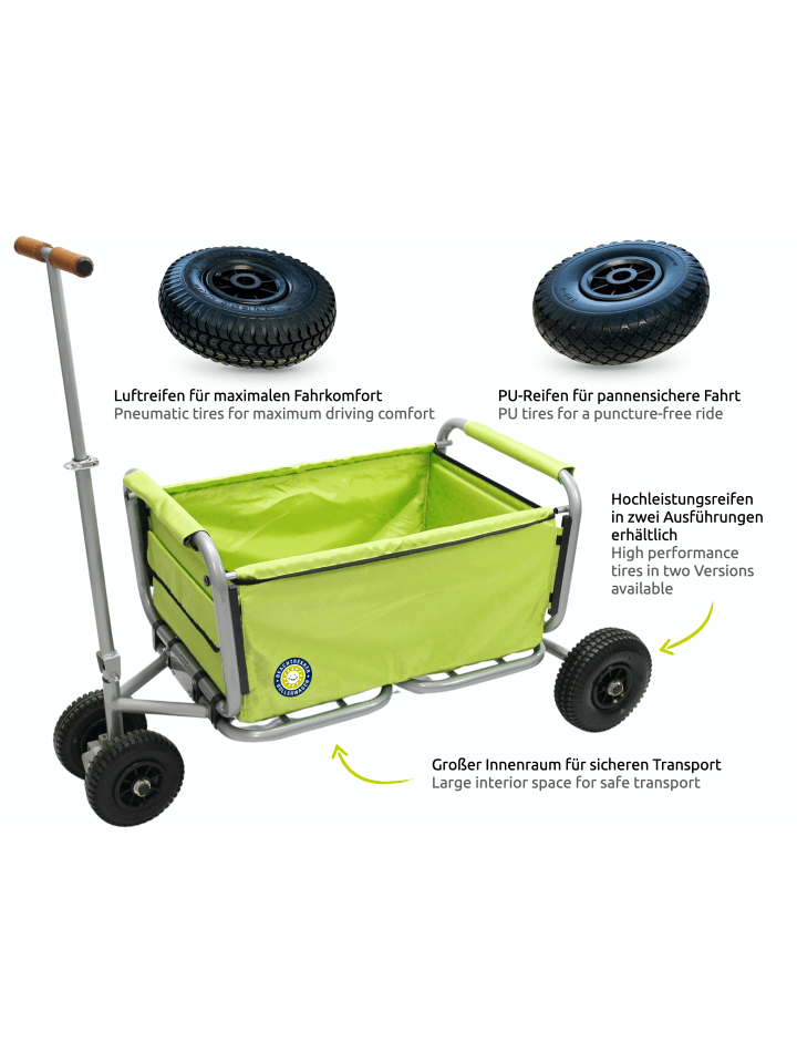Beachtrekker Beachtrekker LiFe faltbarer Bollerwagen   Bremse, klappbarer Handwagen (Grün) günstig kaufen onesize