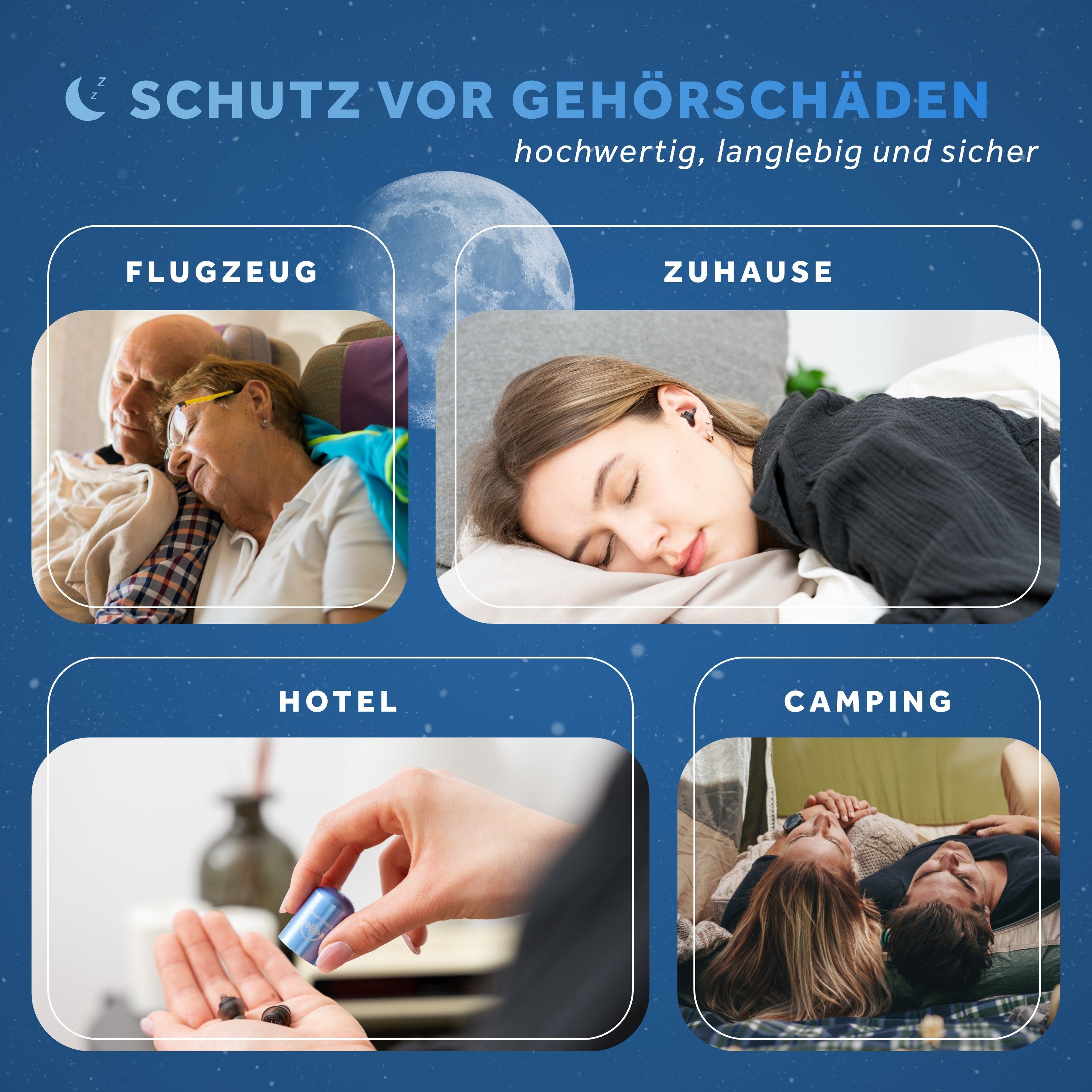 Schallwerk Gehörschutzstöpsel SCHALLWERK ® Sleep+ Ohrstöpsel zum Schlafen