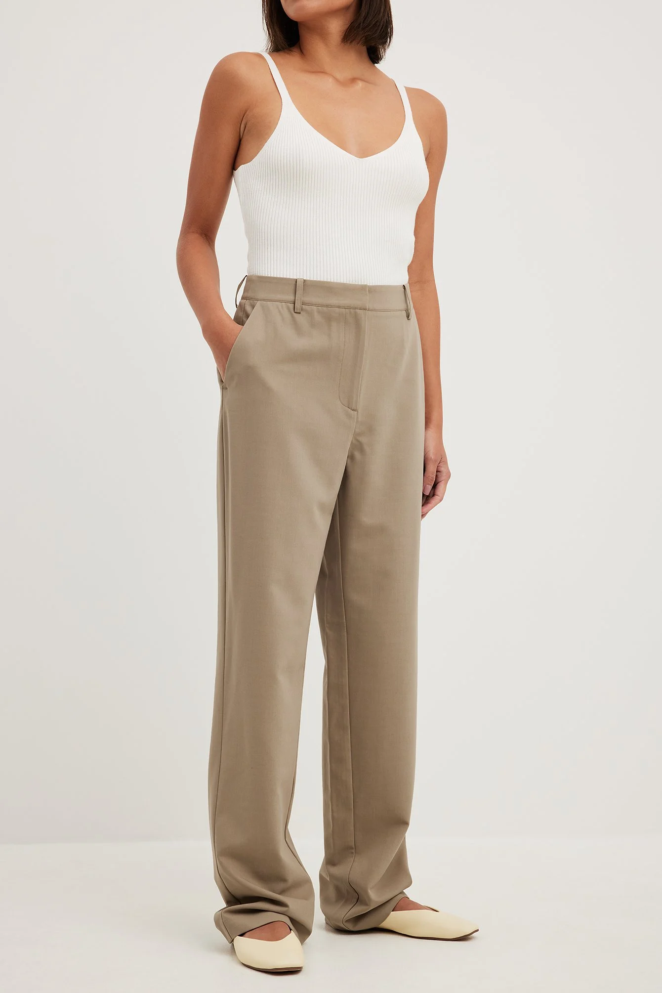 Hoch taillierte Tailored-Anzughose