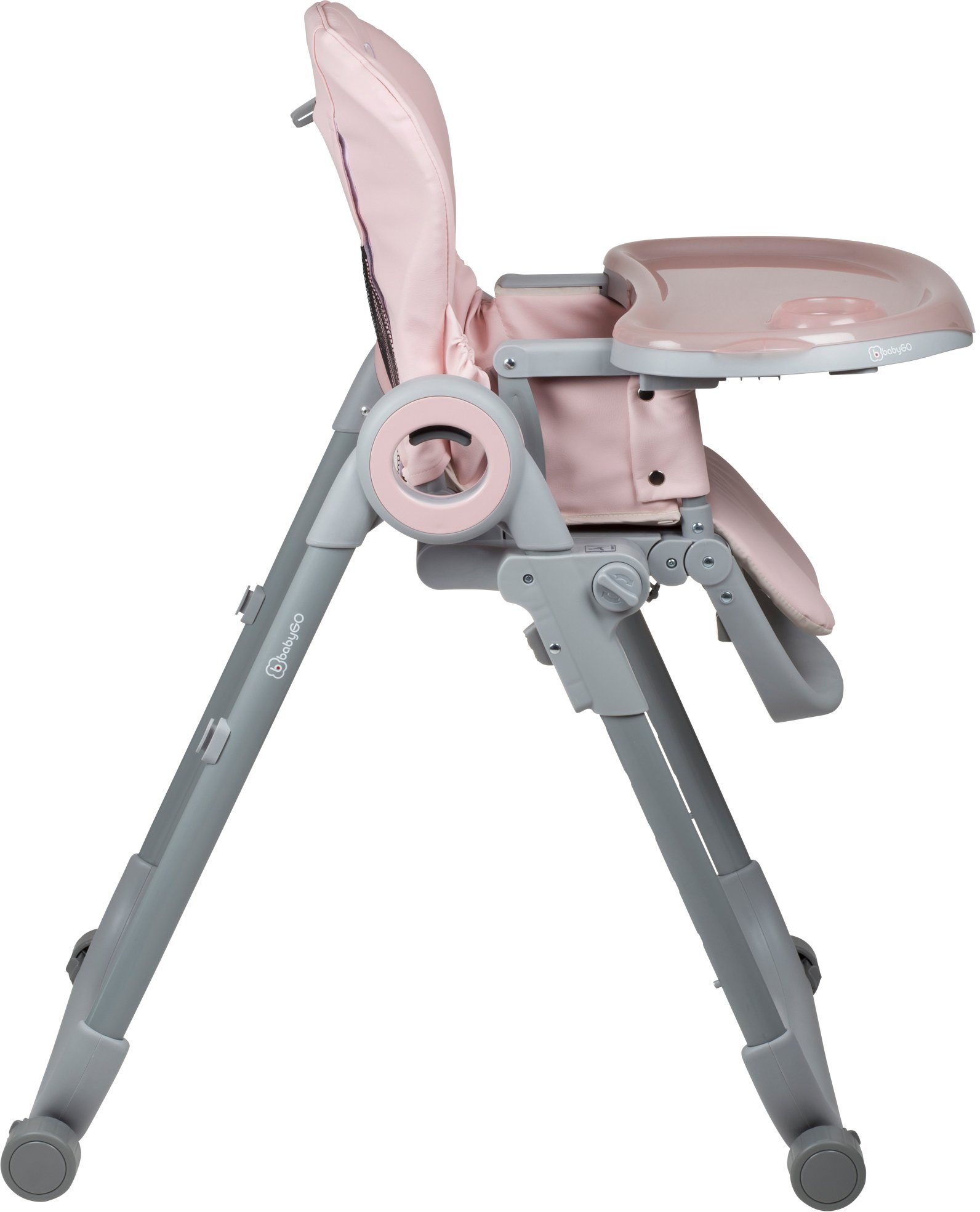 BabyGo Hochstuhl Divan, pink, platzsparend zusammenklappbar