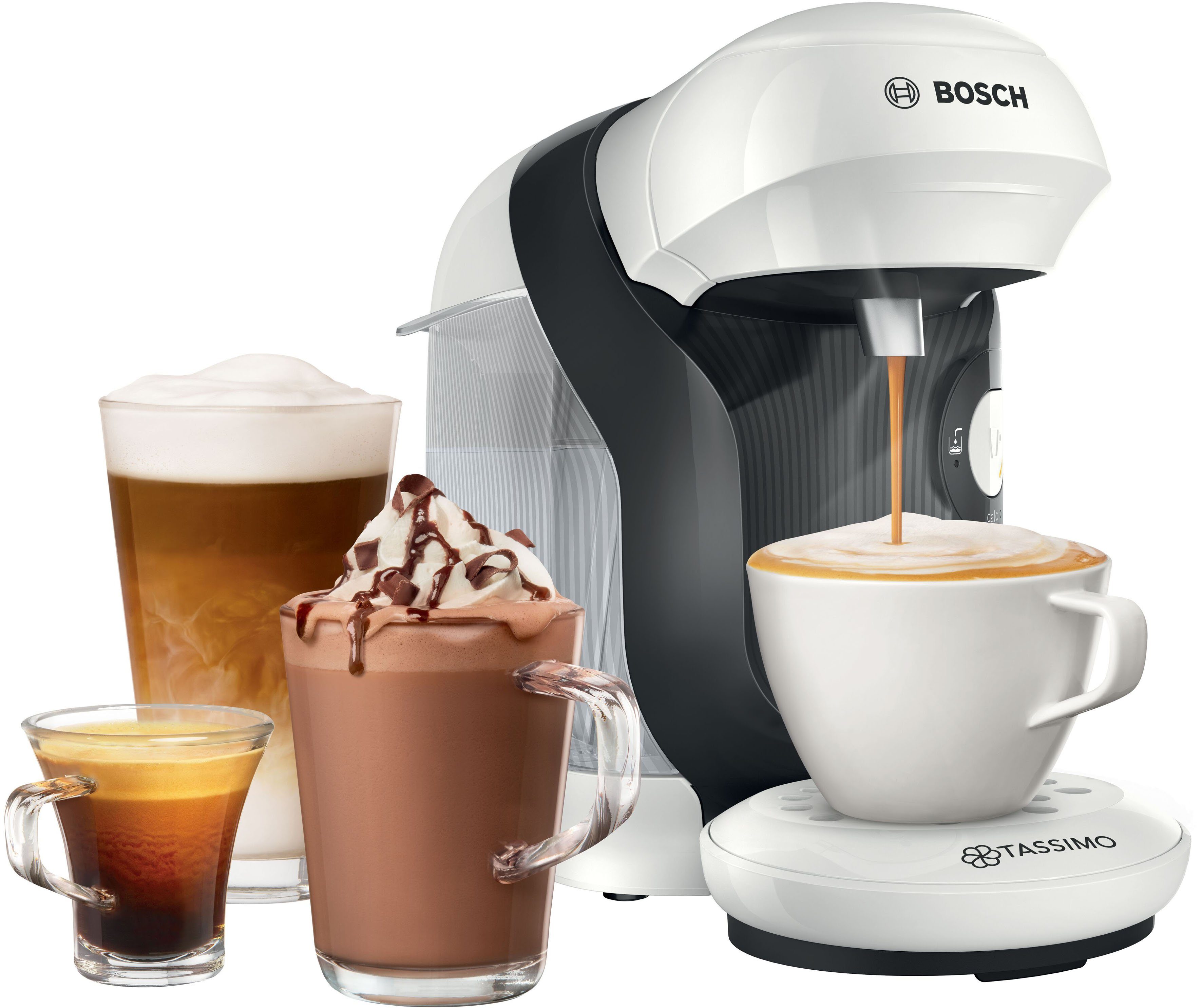 TASSIMO Kapselmaschine STYLE TAS1104, 1400 W, vollautomatisch, geeignet für alle Tassen, platzsparend