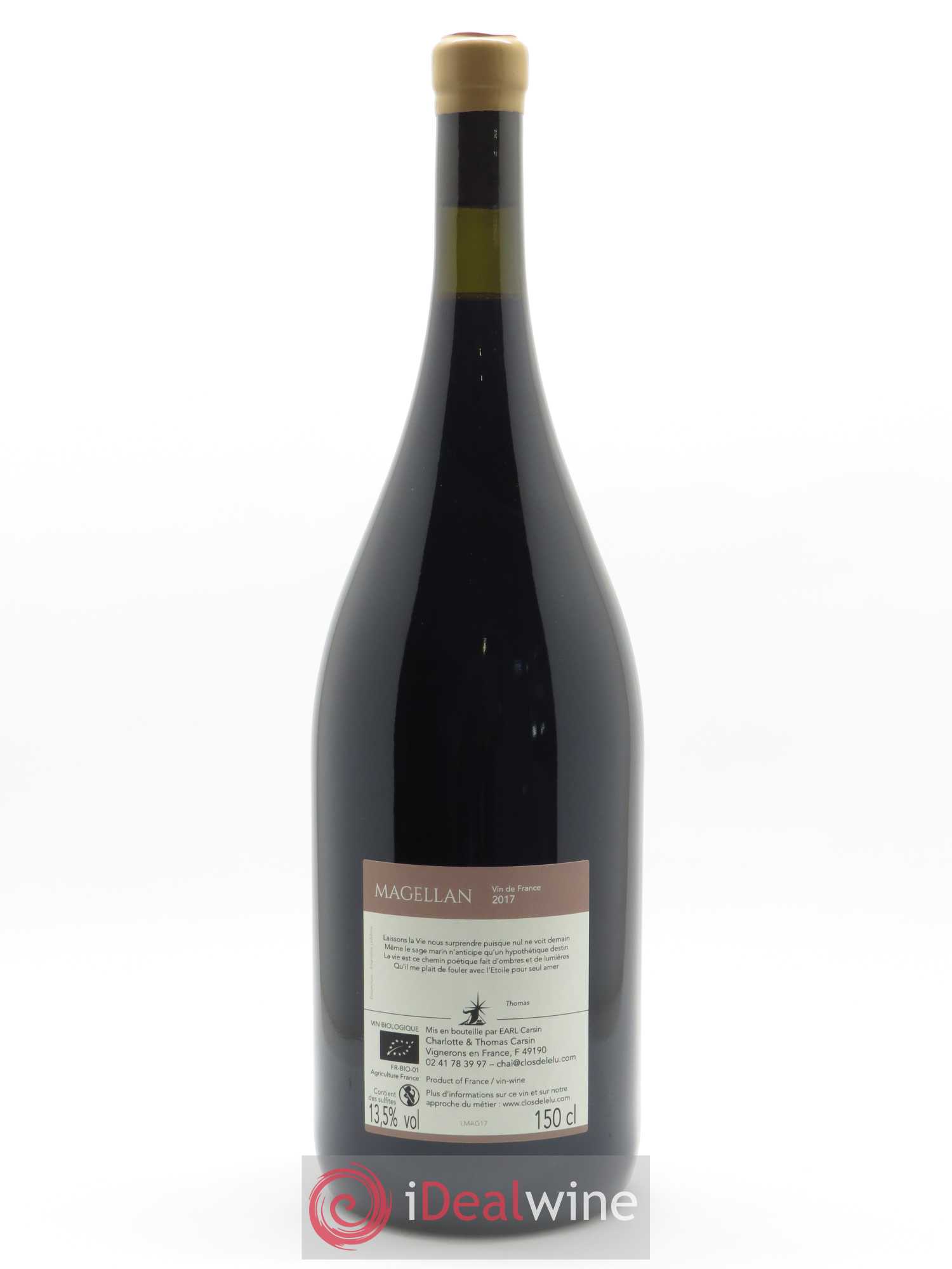 Vin de France Magellan Terre de l'Elu (Clos de L'Elu)  2017 - Lot de 1 Magnum