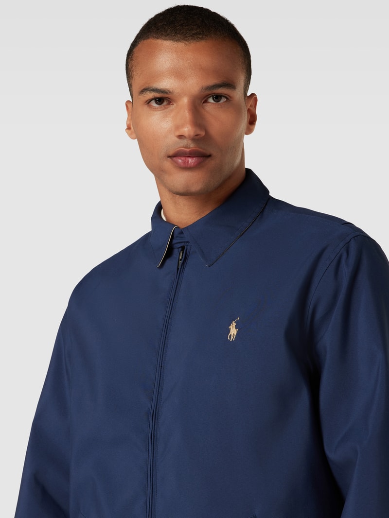 Jacke mit Umlegekragen Modell 'BI-SWING' in marineblau