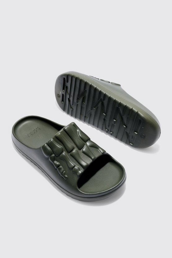 Perforierte Slides mit Skelett-Print
