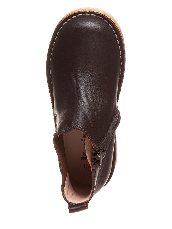 kmins Leder-Chelsea-Boots in Braun günstig kaufen