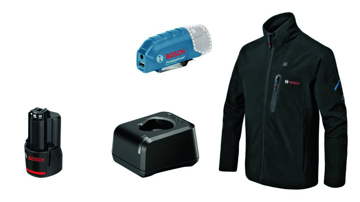 Bosch Blue 06188000FZ GHJ 12V+18V XA L Jachetă încălzită cu baterie 1x 2.0 Ah și încărcător GAL 12V-20