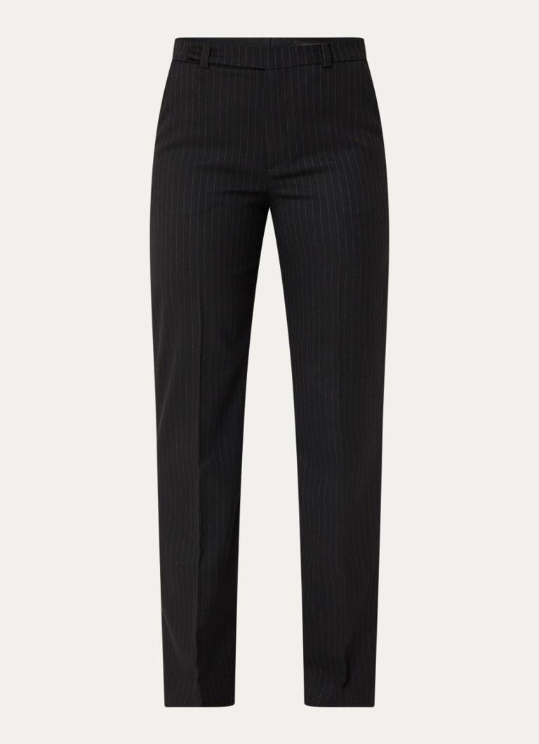 DRYKORN Mean high waist straight fit trousers with pinstripe