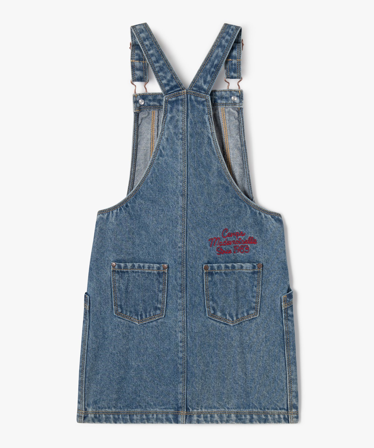 Robe salopette en jean fille - Camps United stone | GEMO
