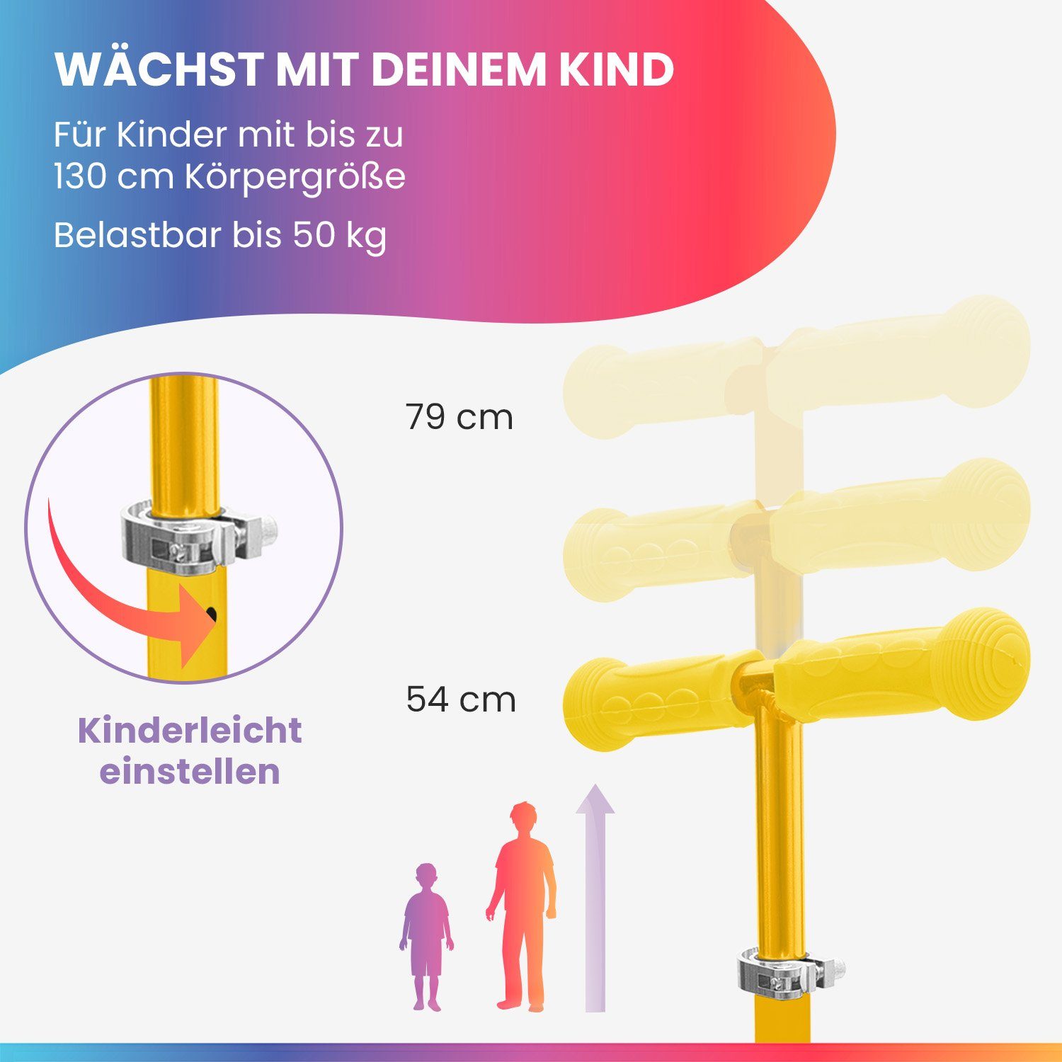 fun pro Cityroller ONE DeLuxe Kinderroller, Kick Scooter Roller Kinder - Stunt Tretroller Kinder klappbar
