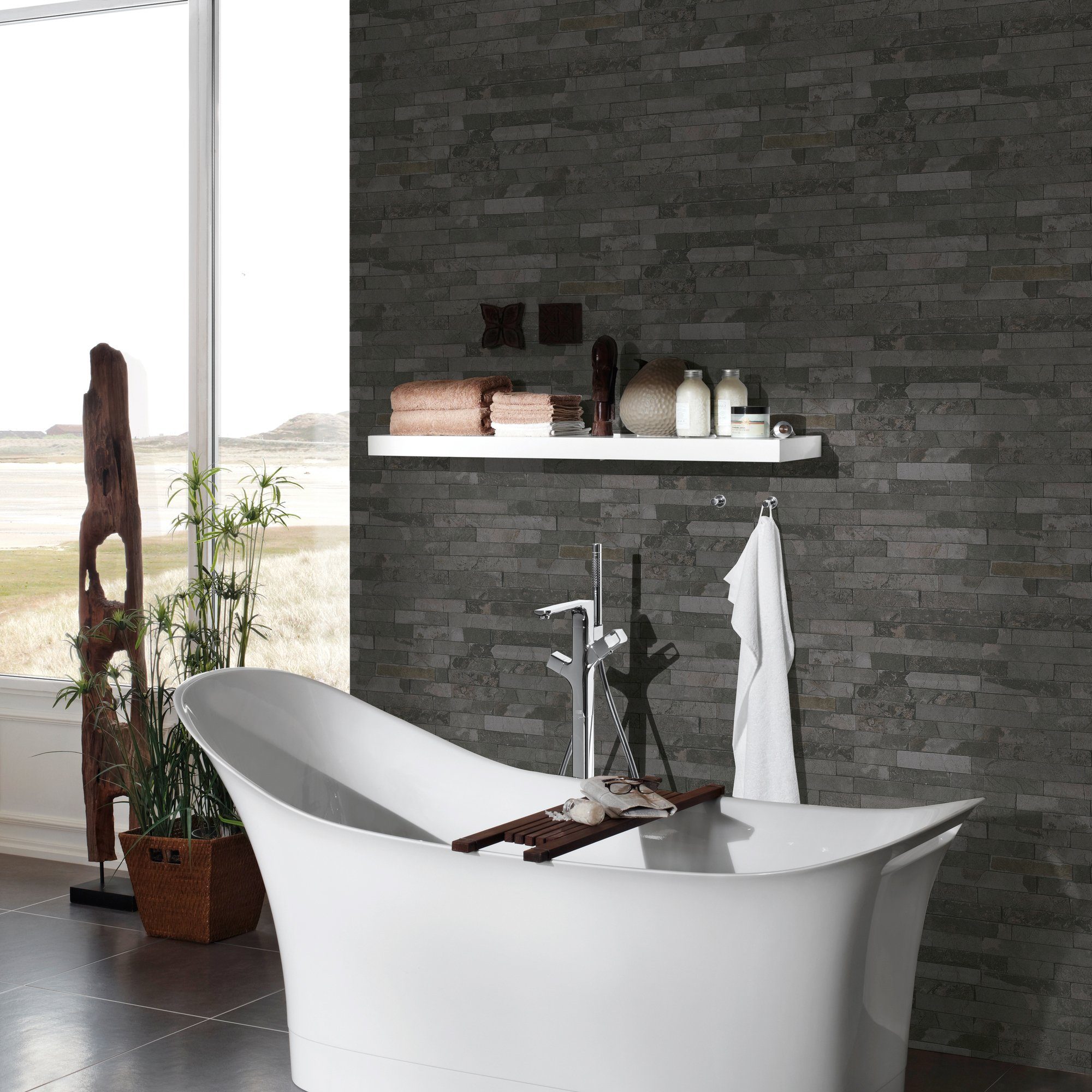 living walls Vliestapete Best of Wood`n Stone 2nd Edition, Steinoptik, Tapete Stein