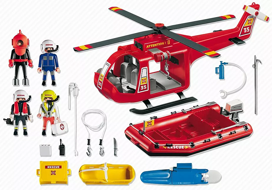 SOS-Helikopter/Rettungsboot