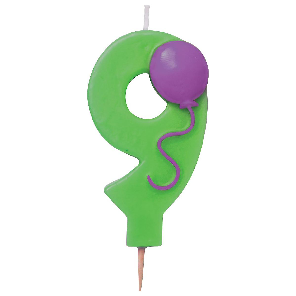 Zahlenkerze Luftballon 9, 9 cm